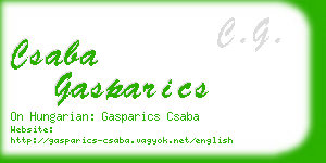 csaba gasparics business card